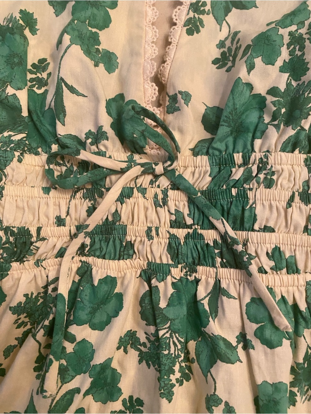 Monteau Los Angeles Size M Green Floral Halter Maxi Dress With Pockets - Picture 5 of 12